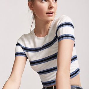 F21 striped knit top